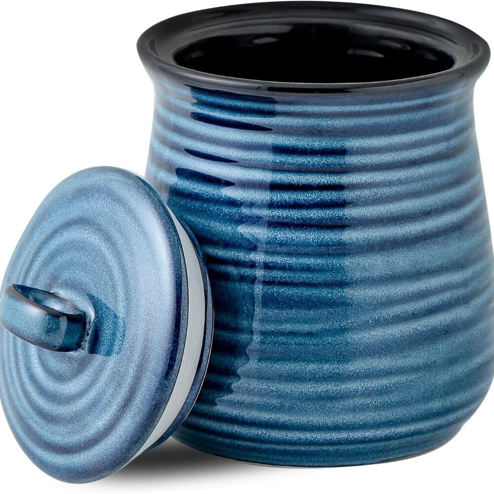 Ceramic Food Storage Jar, Coffee Canister with Lid, Cookie Candy Jar for Kitchen